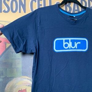 Blur Band Logo Navy Blue T-Shirt